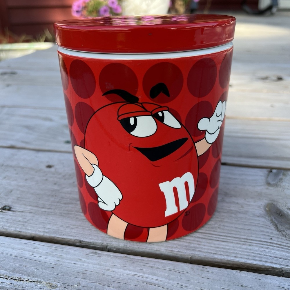 Galerie RED M&M Cookie / Candy Jar / Canister